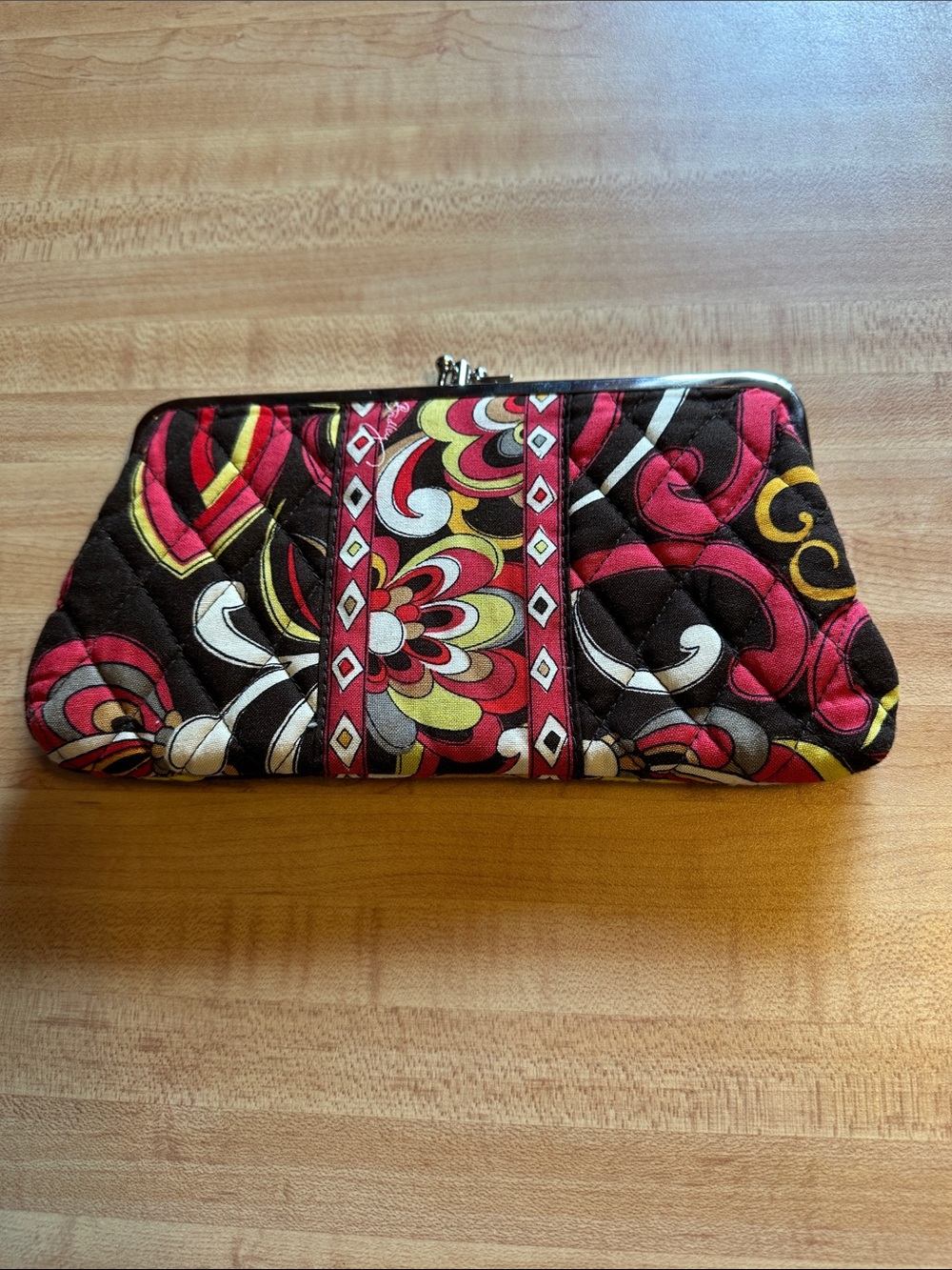 Vera Bradley Retired Puccini Quilted Kisslock Clutch Wallet